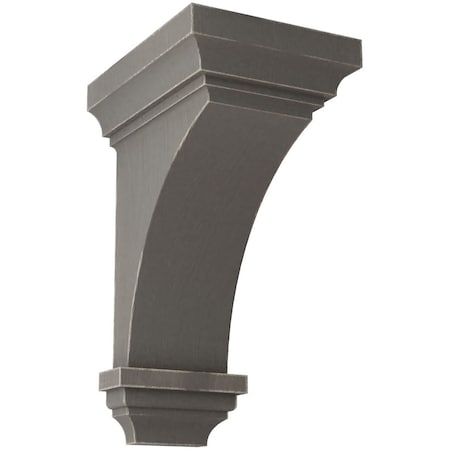 Ekena Millwork 7"W x 7 3/4"D x 14"H Jumbo Jefferson Wood Vintage Decor Corbel, Reclaimed Grey CORWD07X07X14JEGY